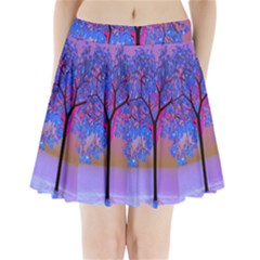 Tree Sunset Pleated Mini Skirt by icarusismartdesigns