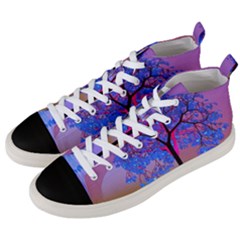 Tree Sunset Men s Mid-top Canvas Sneakers by icarusismartdesigns