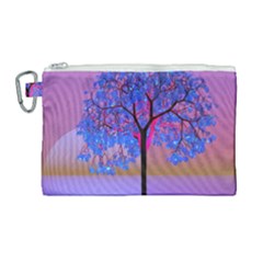 Tree Sunset Canvas Cosmetic Bag (large) by icarusismartdesigns