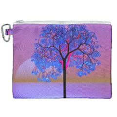 Tree Sunset Canvas Cosmetic Bag (xxl) by icarusismartdesigns