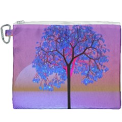 Tree Sunset Canvas Cosmetic Bag (xxxl) by icarusismartdesigns