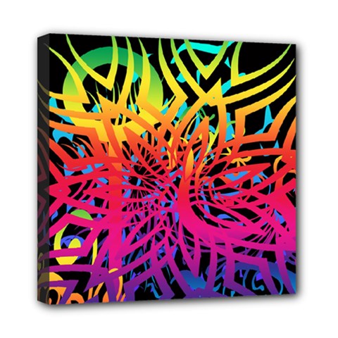 Abstract Jungle Mini Canvas 8  X 8  (stretched) by icarusismartdesigns