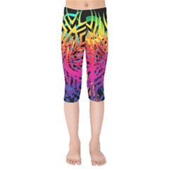 Abstract Jungle Kids  Capri Leggings  by icarusismartdesigns