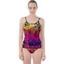 Abstract Jungle Cut Out Top Tankini Set View1