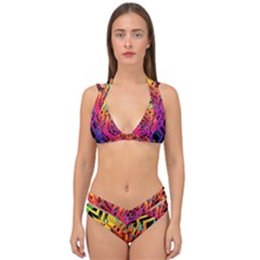 Abstract Jungle Double Strap Halter Bikini Set by icarusismartdesigns