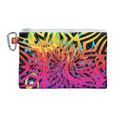 Abstract Jungle Canvas Cosmetic Bag (large) by icarusismartdesigns