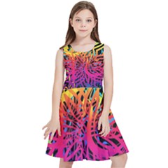 Abstract Jungle Kids  Skater Dress by icarusismartdesigns