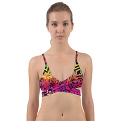 Abstract Jungle Wrap Around Bikini Top by icarusismartdesigns