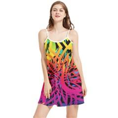 Abstract Jungle Summer Frill Dress by icarusismartdesigns