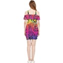 Abstract Jungle Shoulder Frill Bodycon Summer Dress View2