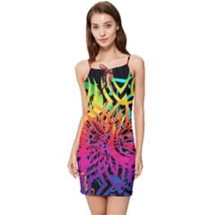 Abstract Jungle Summer Tie Front Dress by icarusismartdesigns