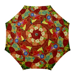 Floral Abstract Golf Umbrellas by icarusismartdesigns