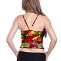 Floral Abstract Spaghetti Strap Bra Top View2