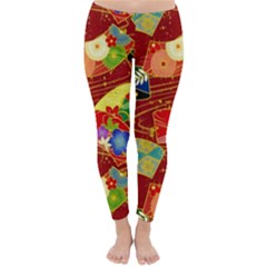 Floral Abstract Classic Winter Leggings by icarusismartdesigns