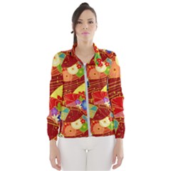 Floral Abstract Women s Windbreaker