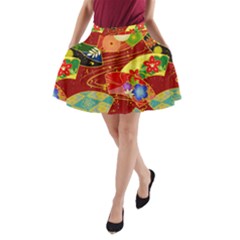 Floral Abstract A-line Pocket Skirt by icarusismartdesigns