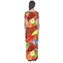 Floral Abstract Short Sleeve Maxi Dress View2