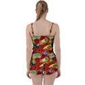 Floral Abstract Tie Front Two Piece Tankini View2