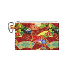 Floral Abstract Canvas Cosmetic Bag (small) by icarusismartdesigns