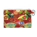 Floral Abstract Canvas Cosmetic Bag (Large) View2