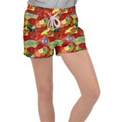 Floral Abstract Velour Lounge Shorts by icarusismartdesigns