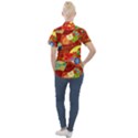 Floral Abstract Women s Short Sleeve Pocket Shirt View2