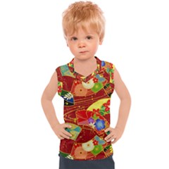 Floral Abstract Kids  Sport Tank Top