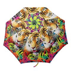 Tiger In The Jungle Folding Umbrellas by icarusismartdesigns