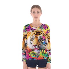 Tiger In The Jungle Women s Long Sleeve Tee