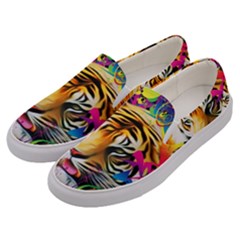 Tiger In The Jungle Men s Canvas Slip Ons by icarusismartdesigns