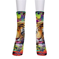 Tiger In The Jungle Men s Crew Socks by icarusismartdesigns