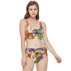 Tiger In The Jungle Frilly Bikini Set by icarusismartdesigns