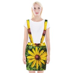 Sunflower Painting Braces Suspender Skirt by ExtraGoodSauce