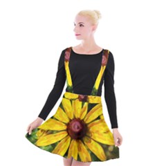 Sunflower Painting Suspender Skater Skirt by ExtraGoodSauce