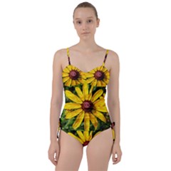 Sunflower Painting Sweetheart Tankini Set