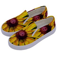 Sunflower Painting Kids  Canvas Slip Ons by ExtraGoodSauce