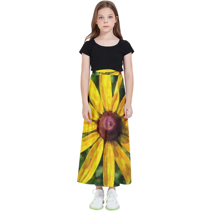 Sunflower Painting Kids  Skirt