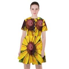 Sunflower Painting Sailor Dress by ExtraAwesomeSauce