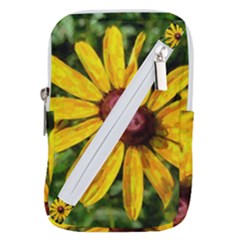 Sunflower Painting Belt Pouch Bag (large)