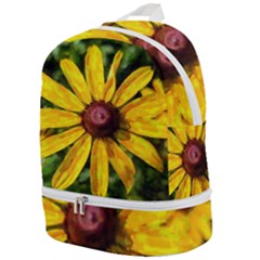 Sunflower Painting Zip Bottom Backpack by ExtraGoodSauce