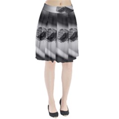 Black And White Snake Pleated Skirt by ExtraGoodSauce