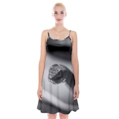 Black And White Snake Spaghetti Strap Velvet Dress