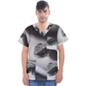 Black and White Snake Men s V-Neck Scrub Top View1