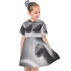 Black And White Snake Kids  Sailor Dress by ExtraGoodSauce