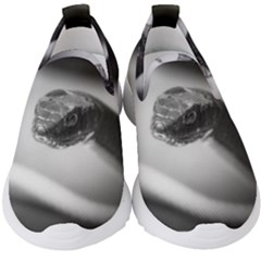 Black And White Snake Kids  Slip On Sneakers by ExtraGoodSauce