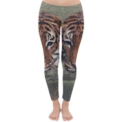 Swimming Tiger Classic Winter Leggings by ExtraGoodSauce