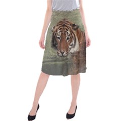 Swimming Tiger Midi Beach Skirt by ExtraGoodSauce