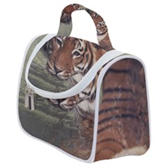 Swimming Tiger Satchel Handbag by ExtraGoodSauce