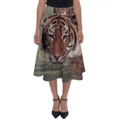 Swimming Tiger Perfect Length Midi Skirt by ExtraGoodSauce