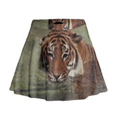 Swimming Tiger Mini Flare Skirt by ExtraGoodSauce